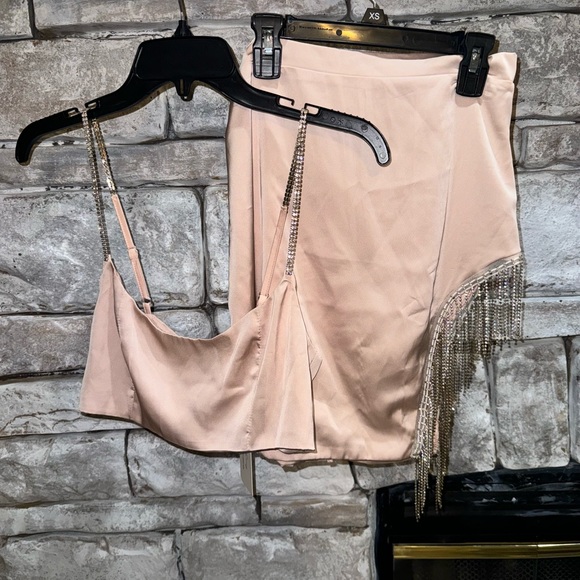 Hey Samy 2 piece outfit with rhinestones size M - Picture 2 of 2